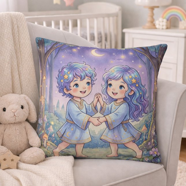 Baby Gemini Zodiac Nursery Kids Cushion (Creator Uploaded)