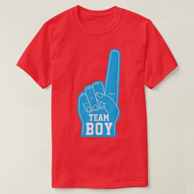 Baby Gender Reveal Announcement Party Team Boy Men T-Shirt (Design Front)