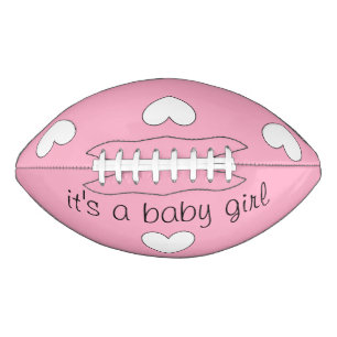 baby gender reveal (girl) football by dalDesignNZ