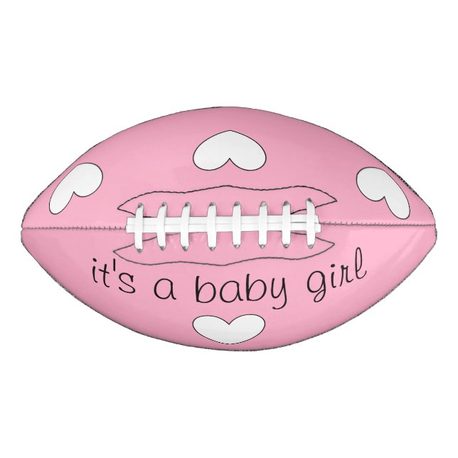baby gender reveal (girl) football by dalDesignNZ (Front)