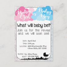 Baby Gender Reveal Invitation