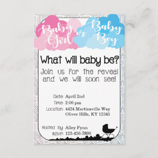 Baby Gender Reveal Invitation