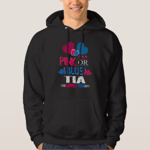 Baby Gender Reveal Party Pink Or Blue Tia Loves Yo Hoodie