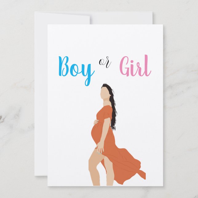 Baby Gender Reveal: Pink and Blue Joy! Invitation (Front)