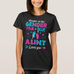Baby Gender Reveal Shower Pink Or Blue Aunt Loves  T-Shirt