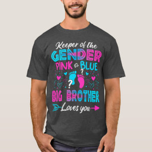 Baby Gender Reveal Shower Pink Or Blue Big Brother T-Shirt