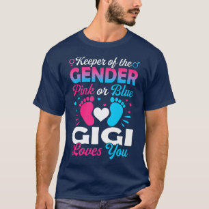 Baby Gender Reveal Shower Pink Or Blue Gigi Loves  T-Shirt