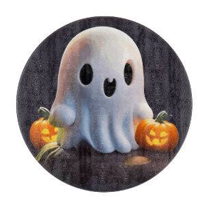 Baby Ghost Creepy Cute Halloween Character Cutting Board