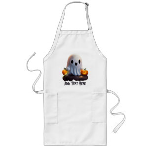 Baby Ghost Creepy Cute Halloween Character Long Apron