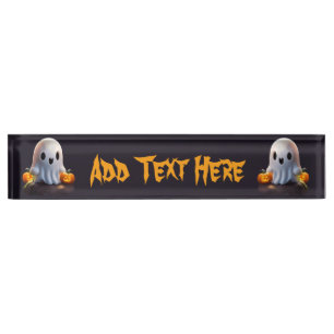 Baby Ghost Creepy Cute Halloween Character Nameplate