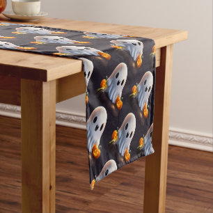 Baby Ghost Creepy Cute Halloween Character Short Table Runner