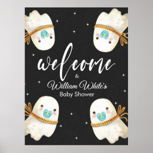Baby Ghost Halloween Fall Baby Shower Welcome Sign