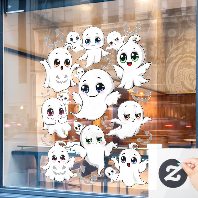 Baby Ghosts Spooky Cute Halloween Mood (Cafe Window)