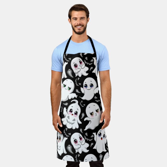 Baby Ghosts Spooky Cute Halloween Mood Apron (Worn)