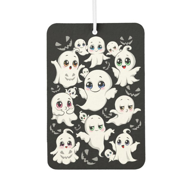 Baby Ghosts Spooky Cute Halloween Mood Car Air Freshener (Front)