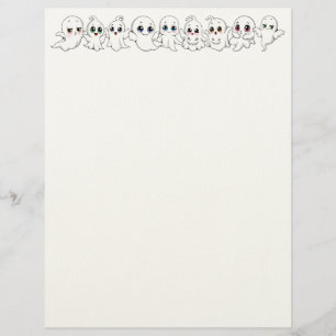 Baby Ghosts Spooky Cute Halloween Mood Custom Letterhead