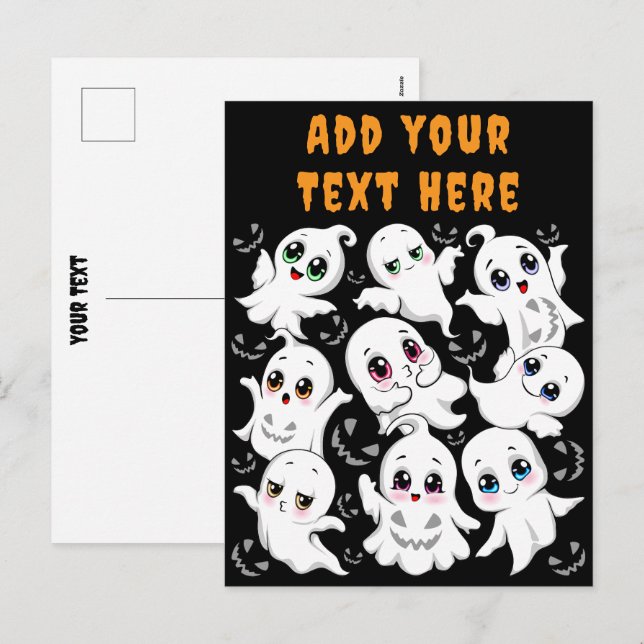 Baby Ghosts Spooky Cute Halloween Mood Holiday Postcard (Front/Back)