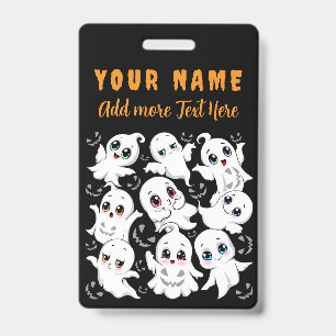 Baby Ghosts Spooky Cute Halloween Mood ID Badge