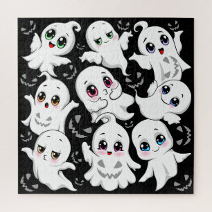 Baby Ghosts Spooky Cute Halloween Mood Jigsaw Puzzle