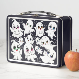 Baby Ghosts Spooky Cute Halloween Mood Metal Lunch Box