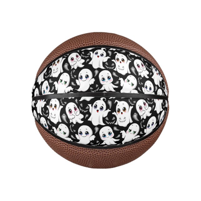 Baby Ghosts Spooky Cute Halloween Mood Mini Basketball (Front)