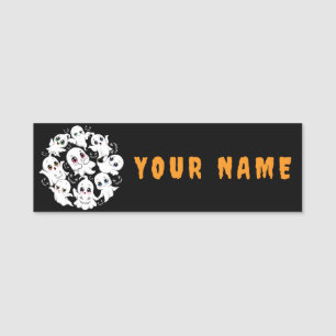 Baby Ghosts Spooky Cute Halloween Mood Name Tag