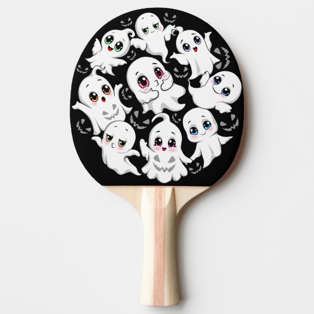 Baby Ghosts Spooky Cute Halloween Mood Ping Pong Paddle (Front)