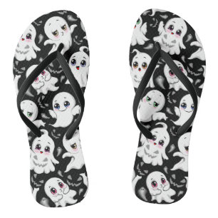 Baby Ghosts Spooky Cute Halloween Mood Thongs
