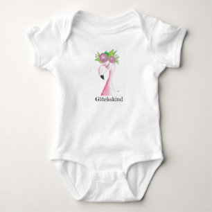 baby gift, baby body, body flamingo, baby bodysuit