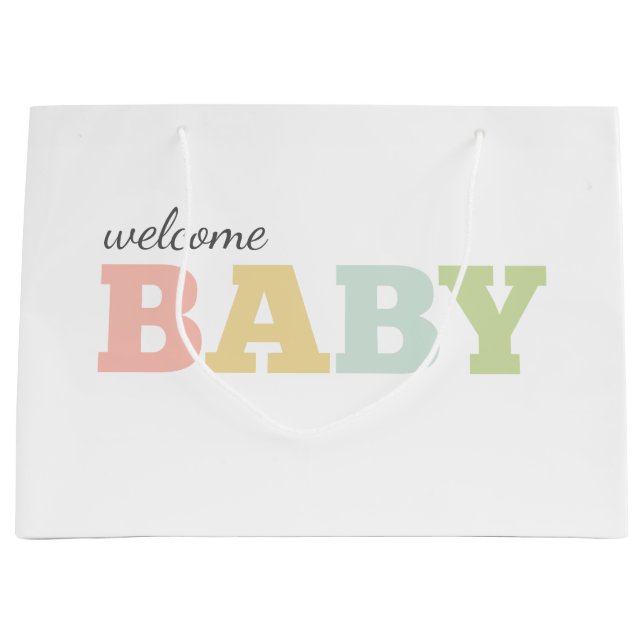 Baby gift bag, gender neutral, large large gift bag (Front)