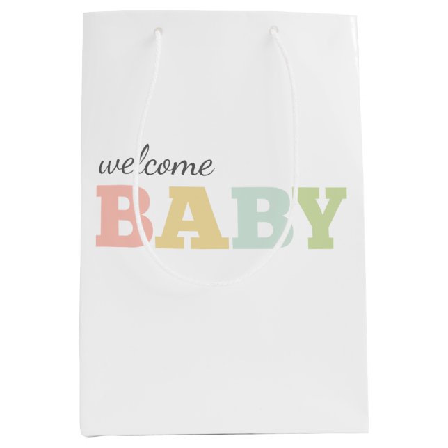 Baby gift bag, gender neutral, medium bag (Front)