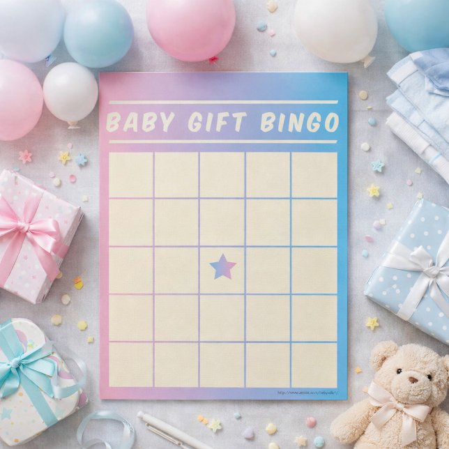 Baby Gift Bingo Baby Shower Game Notepad (Creator Uploaded)