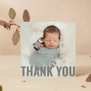 Baby Gift Modern Thank You Newborn Baby Shower Card