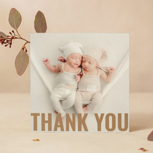 Baby Gift Modern Thank You Newborn Baby Shower Card