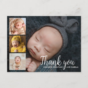 Baby Gift Shower Thank You 4 Photo Collage  Holiday Postcard