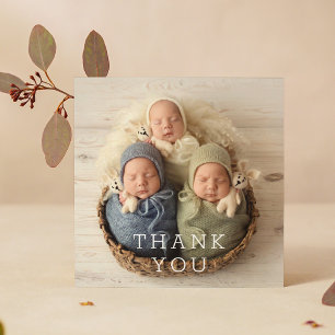 Baby Gift Thank You Triplets Newborn Baby Shower Card
