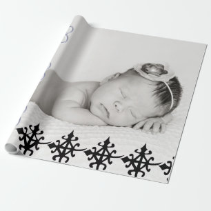 Baby gift wrapping paper rolls with Africa symbol.