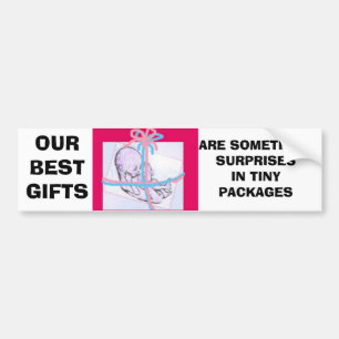 baby giftwrapped bumper sticker