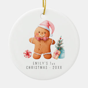 Baby Gingerbread   Baby's First Christmas  Ceramic Ornament