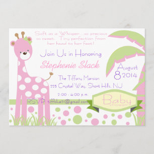 Baby Giraffe Baby Shower Invitation