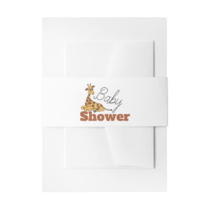 Baby Giraffe, Baby Shower Invitation Belly Band