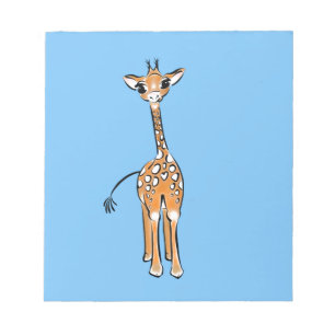 Baby Giraffe - blue Notepad