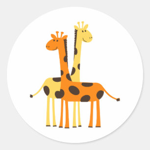 Baby Giraffe Classic Round Sticker