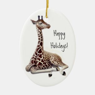 Baby Giraffe Holiday Ornament