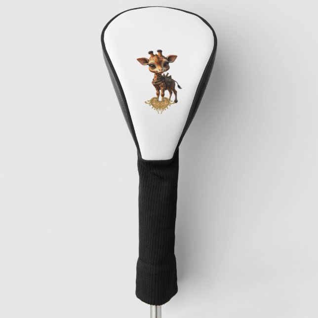 Baby giraffe in steampunk-cartoon style Classic T- Golf Head Cover (Front)