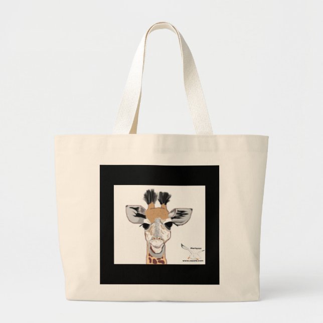Baby Giraffe Large Tote Bag (Front)