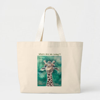 Baby Giraffe Large Tote Bag