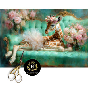 Baby Giraffe Nursery Furniture Decoupage Tissue Paper