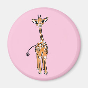 Baby Giraffe - pink Magnet