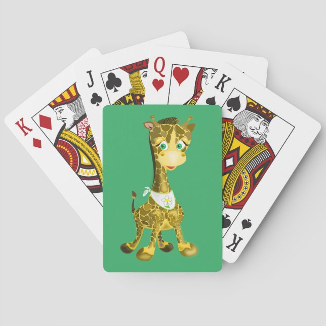 Baby Giraffe Playing Cards Your Colours (Back)
